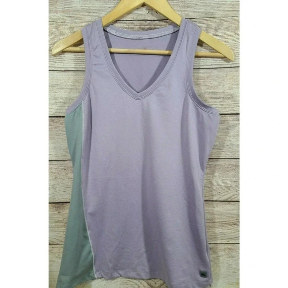 ALO Coolfit Tank Top Large Sleeveless Purple Gray - Picture 1 of 4
